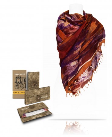 Палантин Женский W40-ABSTRAITE/ORANGE